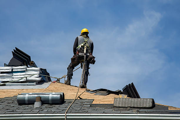 Professional Gutter Installation technician working in Hawkeye, IA